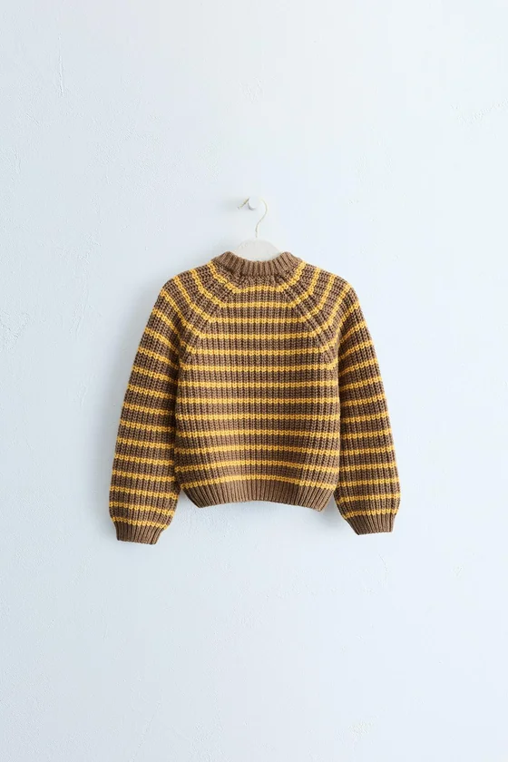 ZARA TIMELESS – ТРИКОТАЖНЫЙ СВИТЕР В ПОЛОСКУ ИЗ ХЛОПКА И ШЕРСТИ