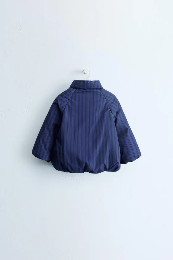 ZARA TIMELESS — ПАЛЬТО В ПОЛОСКУ СО СЪЕМНЫМ КАПЮШОНОМ