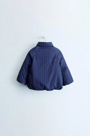 Zara Timeless — пальто в полоску со съемным капюшоном- Заказать в России