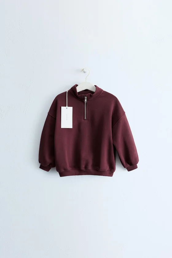 ZARA TIMELESS - ОДНОТОННАЯ ТОЛСТОВКА НА МОЛНИИ