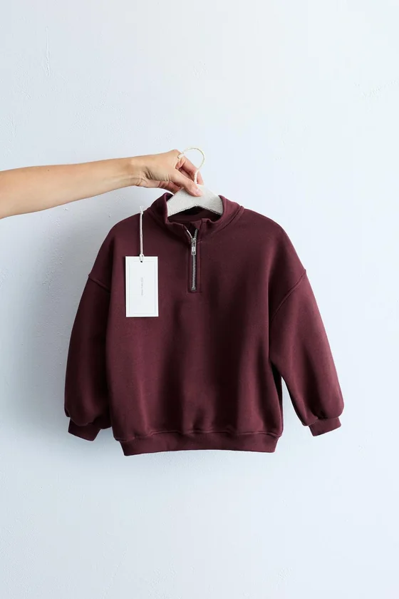 ZARA TIMELESS - ОДНОТОННАЯ ТОЛСТОВКА НА МОЛНИИ