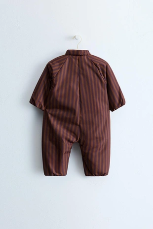 Zara Timeless — нейлоновый комбинезон в полоску со съемным капюшоном- Заказать в России