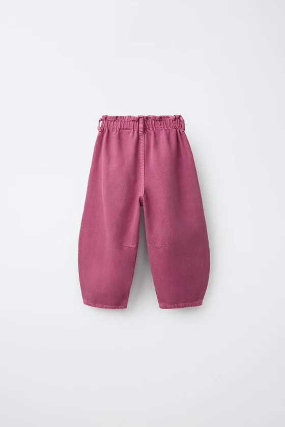 БРЮКИ BAGGY ИЗ ТВИЛА С КАРМАНАМИ В ФОРМЕ СЕРДЕЦ