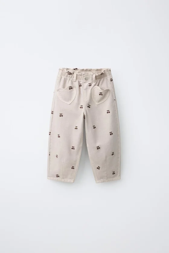 БРЮКИ BAGGY ИЗ ТВИЛА С ВЫШИВКОЙ