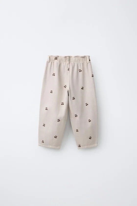 БРЮКИ BAGGY ИЗ ТВИЛА С ВЫШИВКОЙ