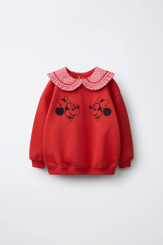 ТОЛСТОВКА С ВОРОТНИКОМ В КЛЕТКУ ВИШИ MINNIE MOUSE © DISNEY