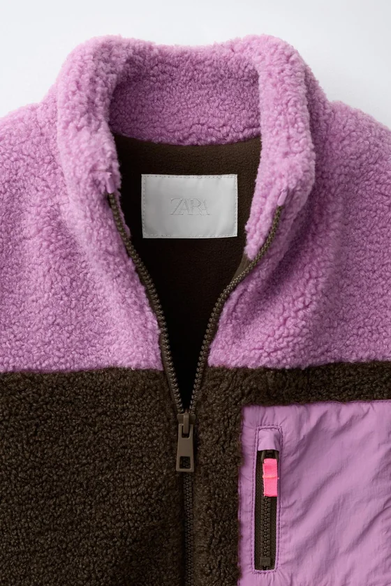 ЖИЛЕТ ИЗ ИСКУССТВЕННОЙ ОВЧИНЫ COLOR BLOCK