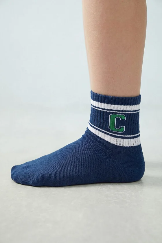 НАБОР ИЗ 3 ПАР НОСКОВ СРЕДНЕЙ ДЛИНЫ В СТИЛЕ VARSITY