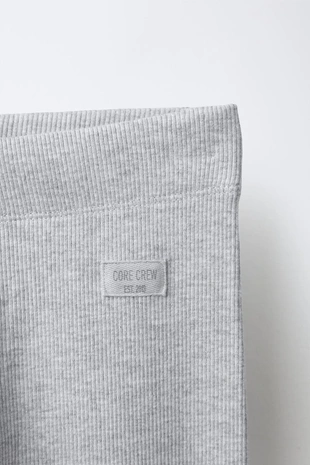 Grey marl | 0895/704/812 - Zara Легинсы в рубчик с этикеткой