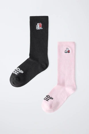 Набор из 2 пар носков средней высоты с вышивкой Ripndip © X Zara Kids- Заказать в России