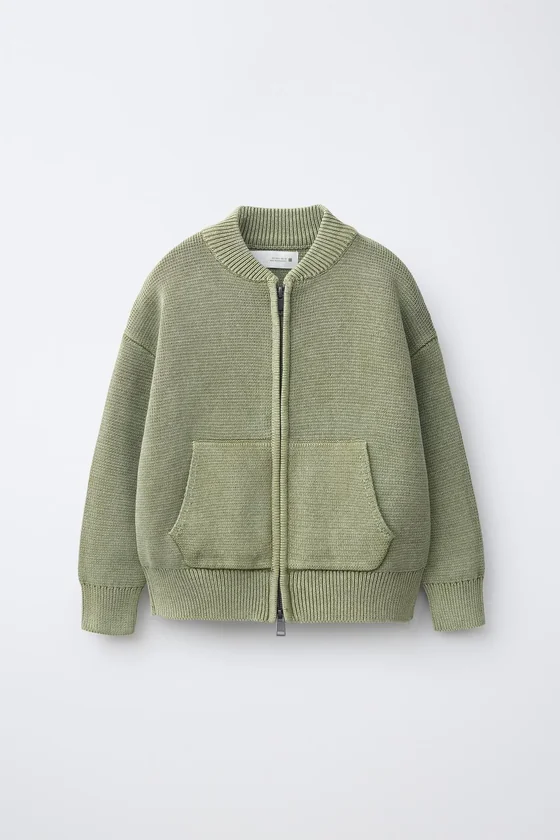 ТРИКОТАЖНЫЙ КАРДИГАН С ЭФФЕКТОМ ACID WASH