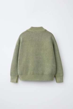 Трикотажный кардиган с эффектом Acid Wash- Заказать в России