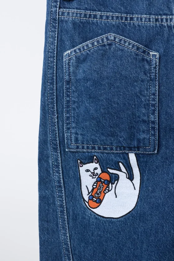 ДЖИНСОВЫЕ ШОРТЫ SKATER С ВЫШИВКОЙ RIPNDIP © X ZARA KIDS