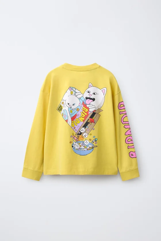 ЛОНГСЛИВ С ЛОГОТИПОМ RIPNDIP © X ZARA KIDS