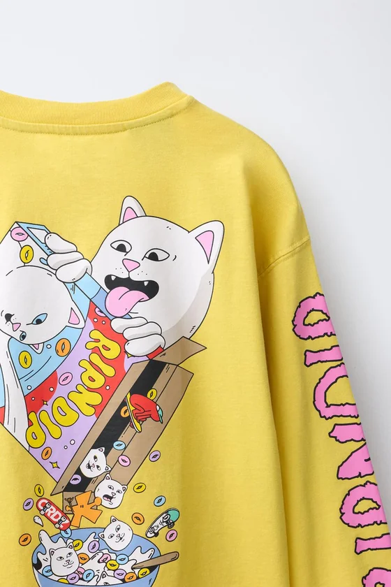 ЛОНГСЛИВ С ЛОГОТИПОМ RIPNDIP © X ZARA KIDS