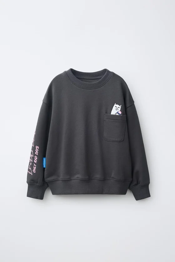 ТОЛСТОВКА С ПРИНТОМ-ЛОГОТИПОМ RIPNDIP © X ZARA KIDS