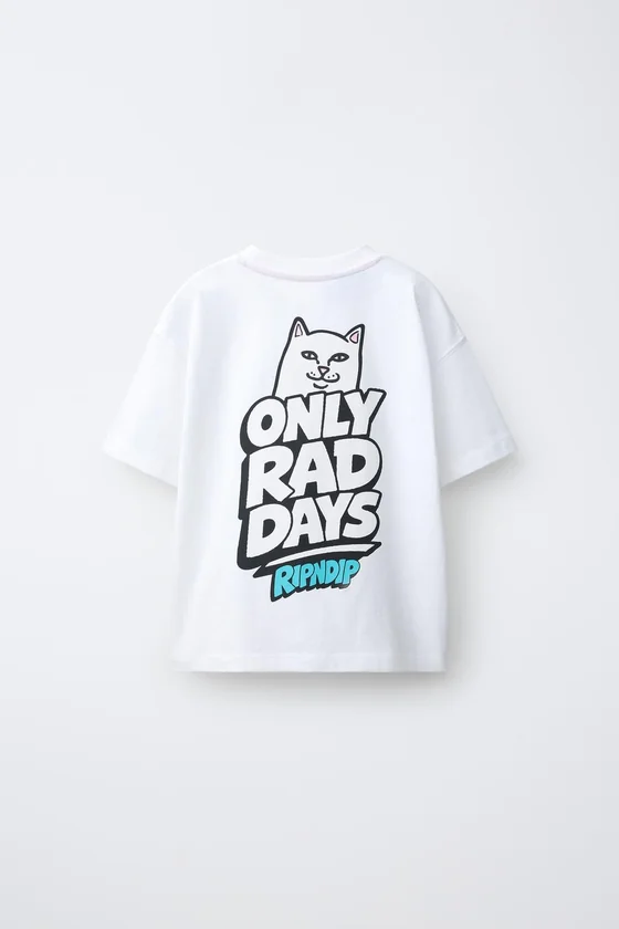ЛОНГСЛИВ С ОБЪЕМНЫМ ЛОГОТИПОМ RIPNDIP © X ZARA KIDS