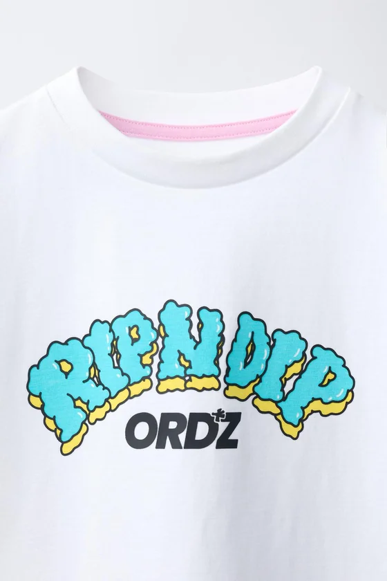 ЛОНГСЛИВ С ОБЪЕМНЫМ ЛОГОТИПОМ RIPNDIP © X ZARA KIDS