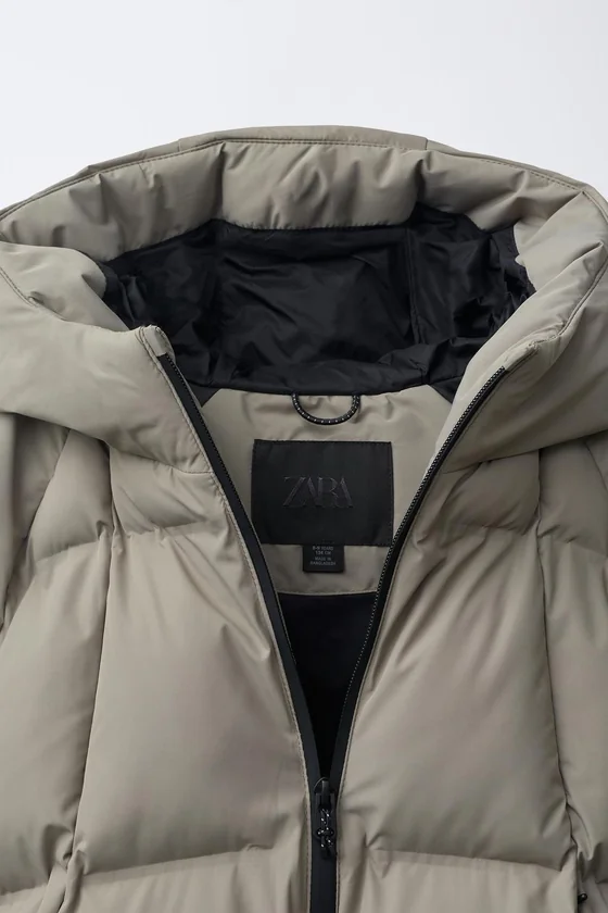 СТЕГАНАЯ КУРТКА С КАПЮШОНОМ WATER REPELLENT