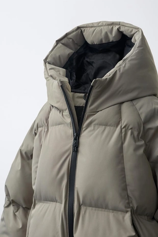 Стеганая куртка с капюшоном Water Repellent- Заказать в России