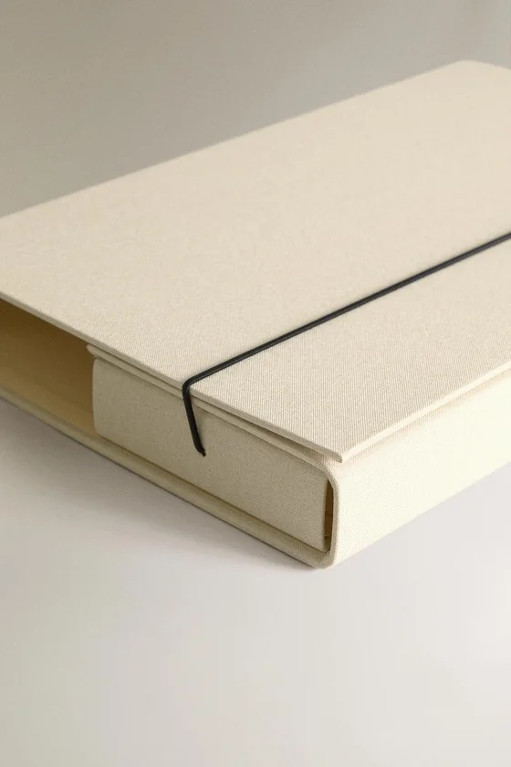 Папка из льна с застёжкой