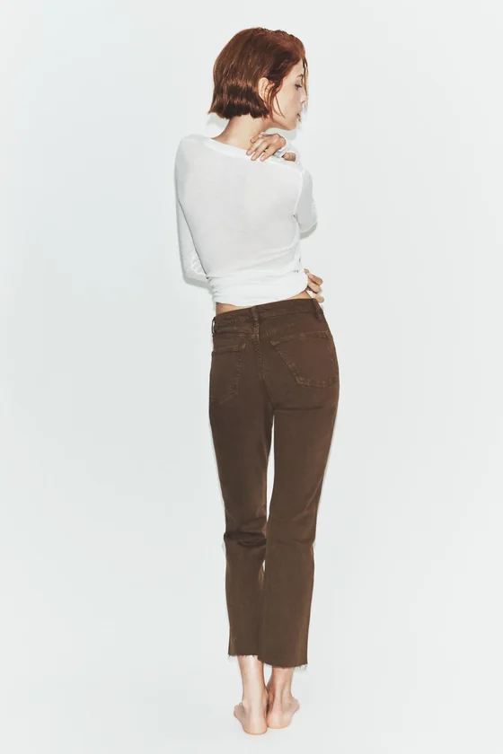 ДЖИНСЫ TRF CROPPED FLARE С ВЫСОКОЙ ПОСАДКОЙ