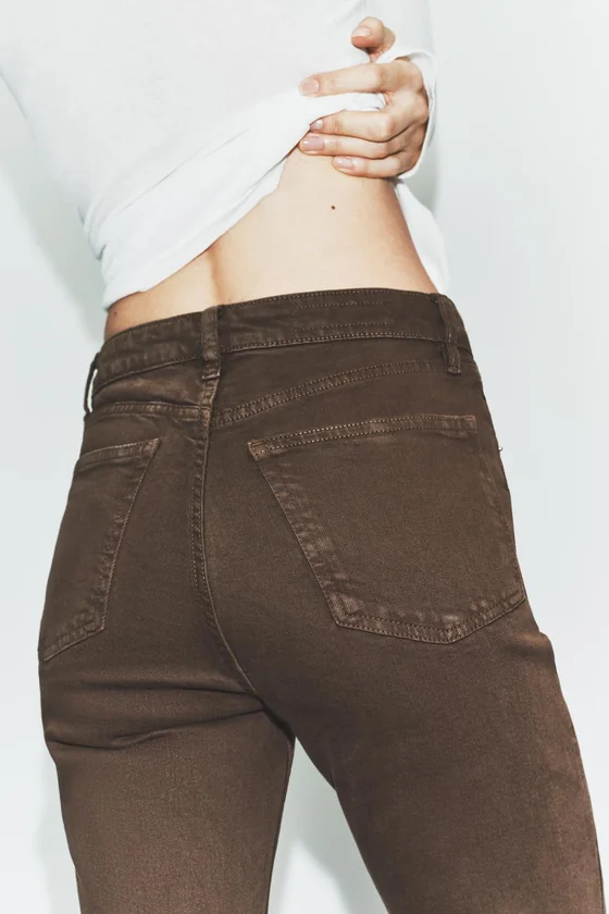 ДЖИНСЫ TRF CROPPED FLARE С ВЫСОКОЙ ПОСАДКОЙ