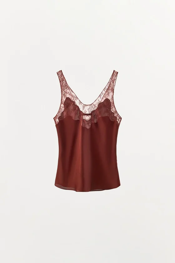 ТОП В БЕЛЬЕВОМ СТИЛЕ С КРУЖЕВОМ — ZW COLLECTION
