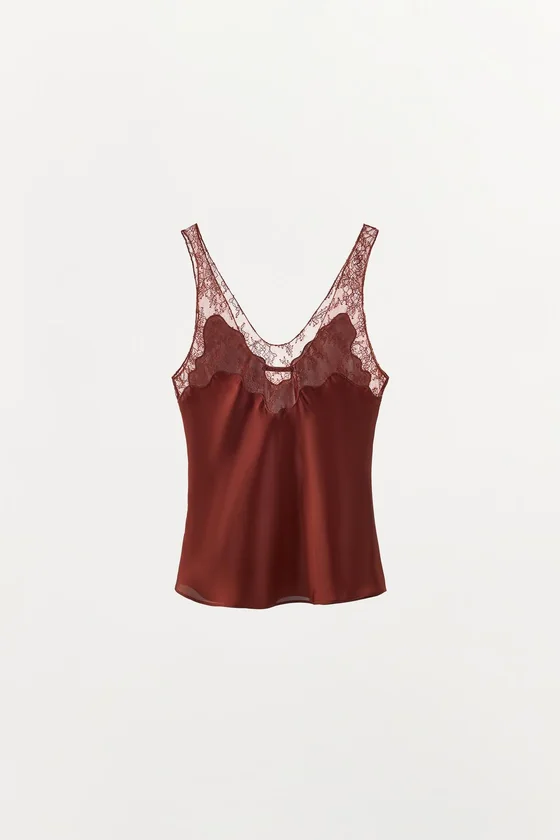 ТОП В БЕЛЬЕВОМ СТИЛЕ С КРУЖЕВОМ — ZW COLLECTION