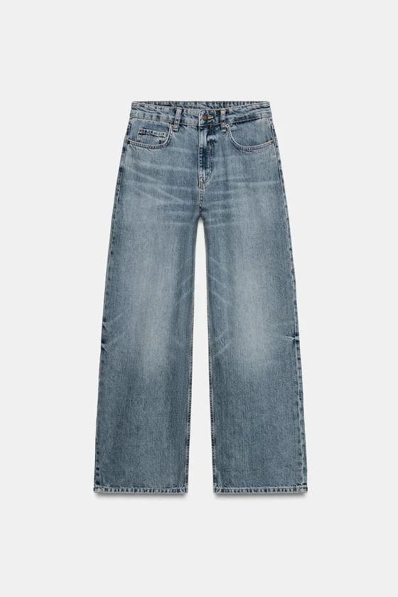 ДЖИНСЫ WIDE LEG RELAXED С НИЗКОЙ ПОСАДКОЙ — ZW COLLECTION