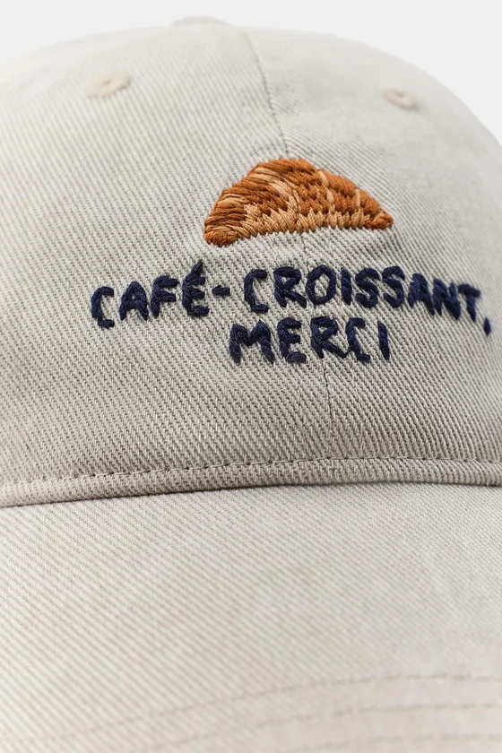КЕПКА ИЗ ТВИЛА С ВЫШИВКОЙ CROISSANT