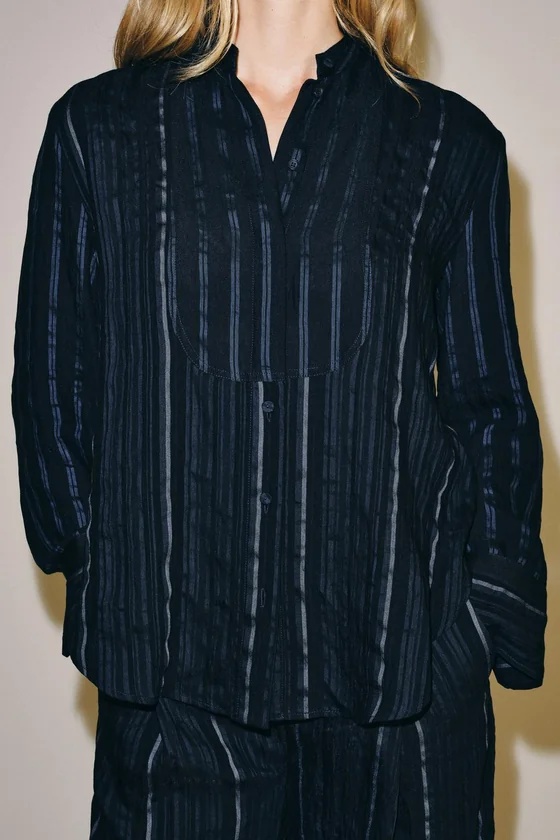 РУБАШКА В ПОЛОСКУ С МАНИШКОЙ — ZW COLLECTION