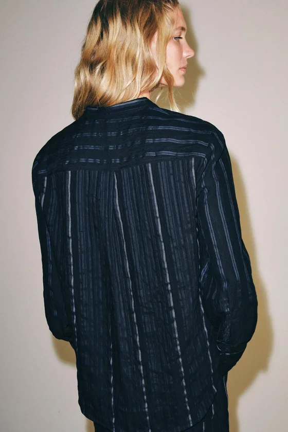 РУБАШКА В ПОЛОСКУ С МАНИШКОЙ — ZW COLLECTION