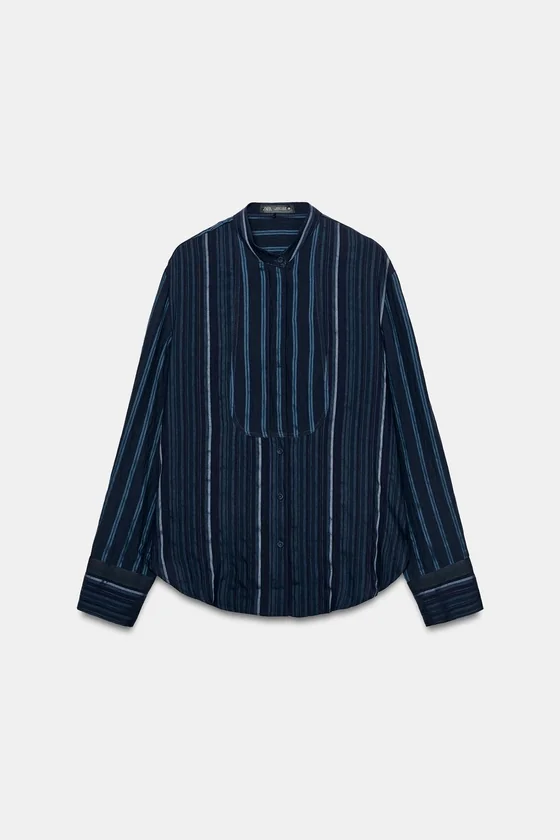 РУБАШКА В ПОЛОСКУ С МАНИШКОЙ — ZW COLLECTION