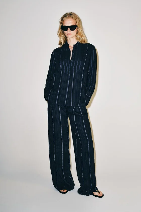 БРЮКИ ПАЛАЦЗО В ПОЛОСКУ — ZW COLLECTION