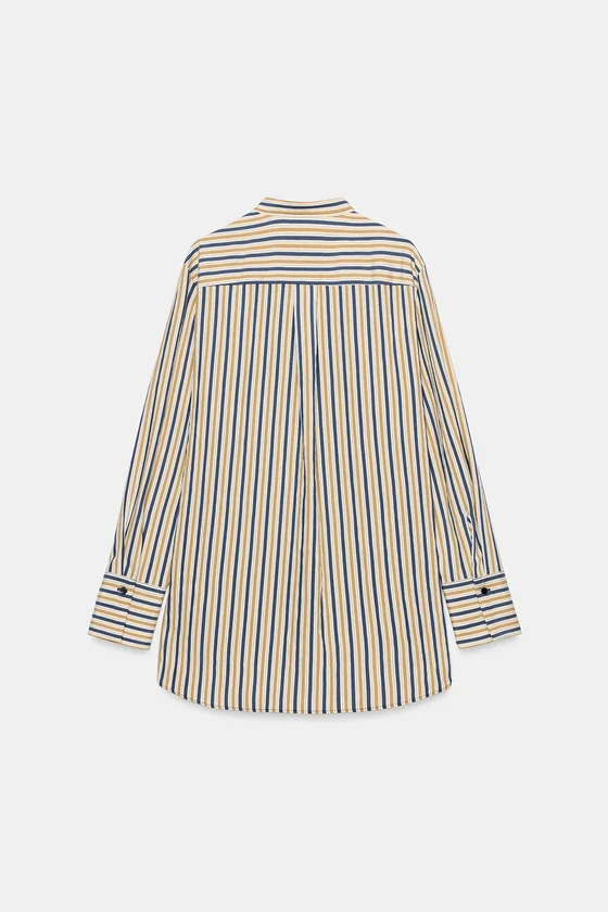 РУБАШКА В ПОЛОСКУ С МАНИШКОЙ коллекция Zara «ZW»