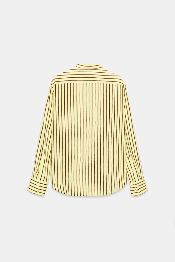 РУБАШКА В ПОЛОСКУ С КАРМАНОМ — коллекция Zara «ZW»
