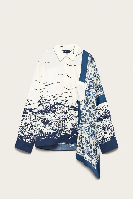 Рубашка оверсайз с принтом limited edition
