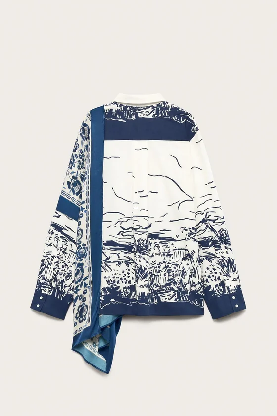 Рубашка оверсайз с принтом limited edition