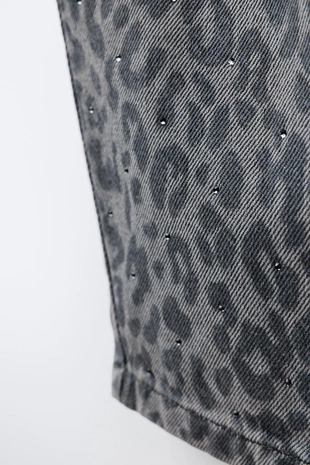Джинсы Barrel с принтом и стразами- Заказать в России