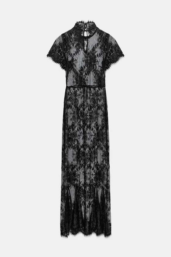 ДЛИННОЕ КРУЖЕВНОЕ ПЛАТЬЕ ZW COLLECTION