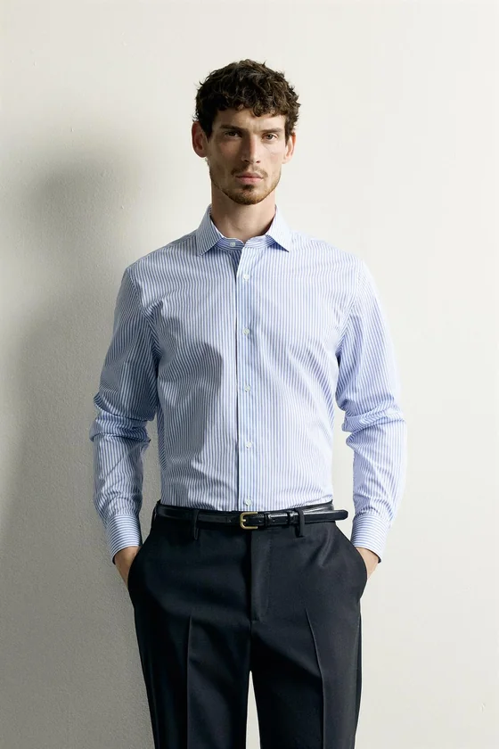 РУБАШКА SLIM FIT В ПОЛОСКУ