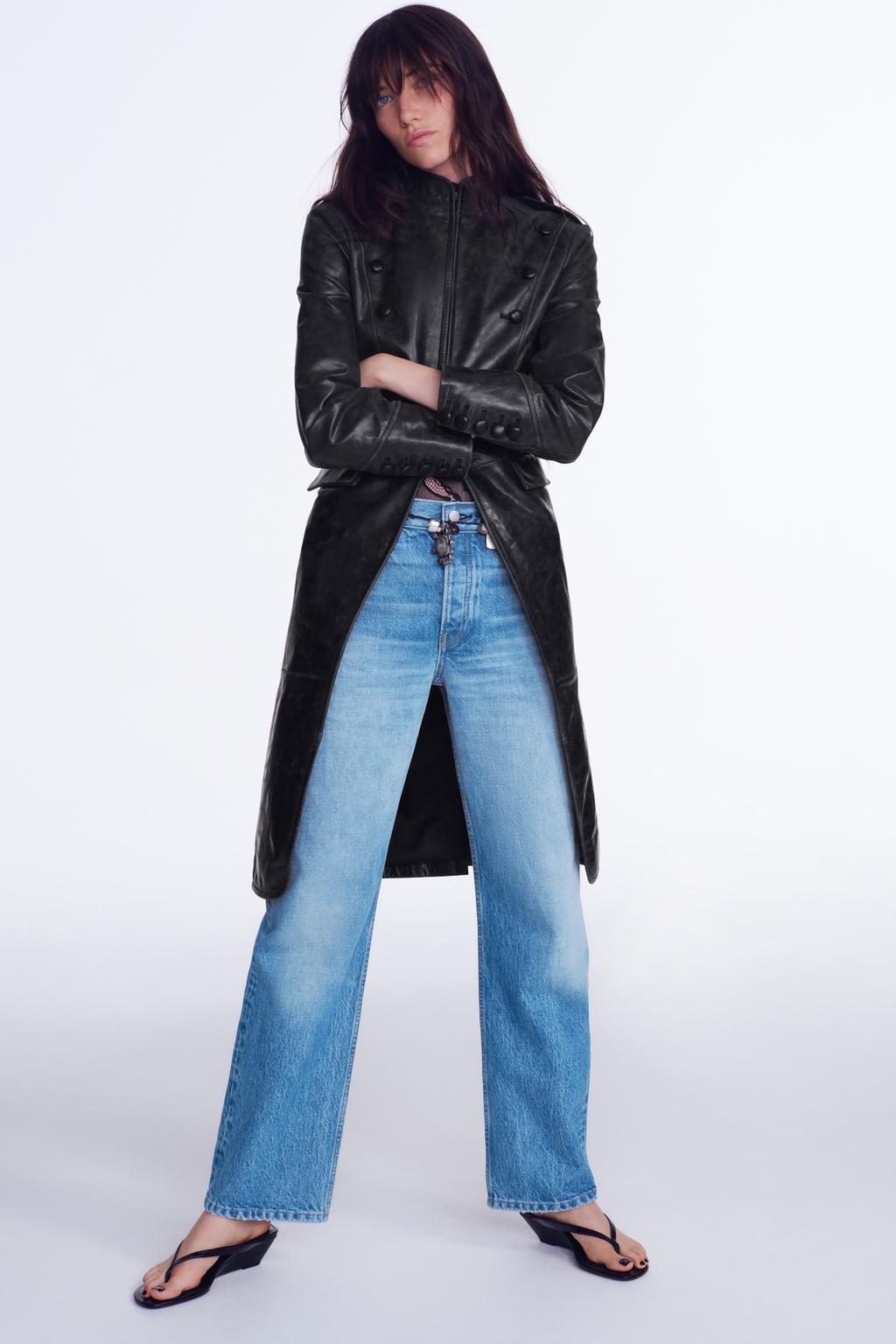 КУРТКА С МАНИШКОЙ ИЗ 100% КОЖИ — коллекция Zara «ZW»