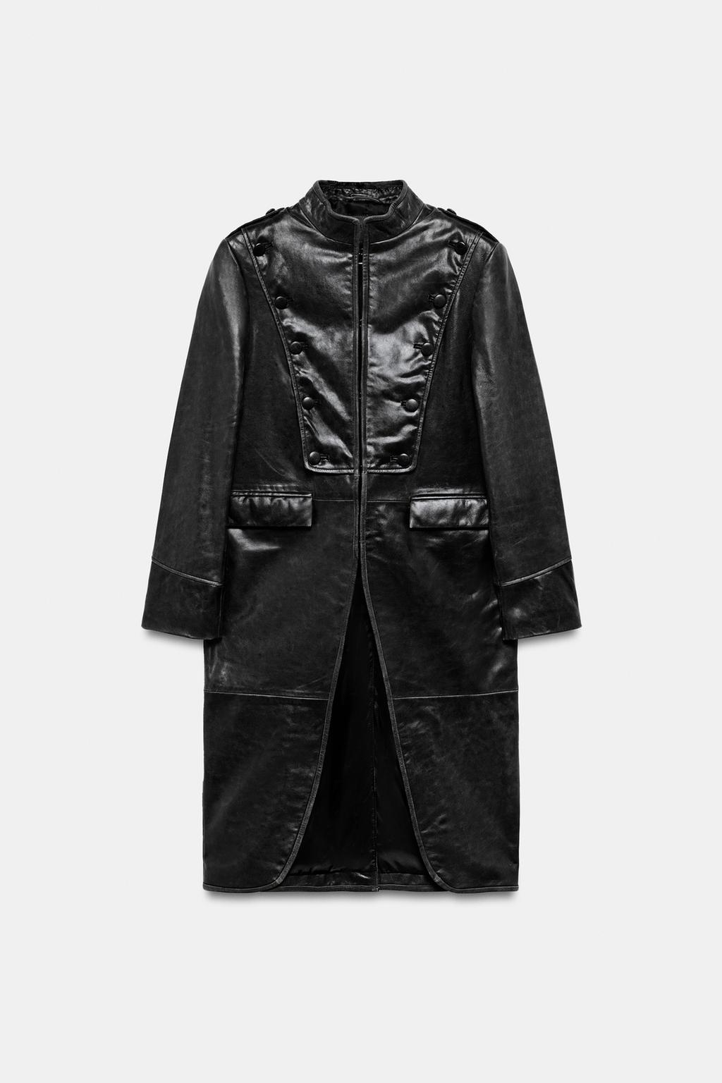 КУРТКА С МАНИШКОЙ ИЗ 100% КОЖИ — коллекция Zara «ZW»