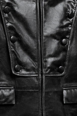 Куртка с манишкой из 100% кожи — коллекция Zara «Zw»- Заказать в России