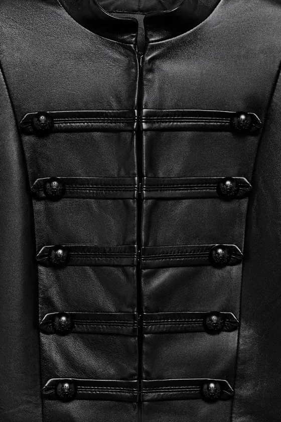КУРТКА ИЗ 100% КОЖИ С ЗАСТЕЖКОЙ НА КЛЕВАНТЫ — ZW COLLECTION