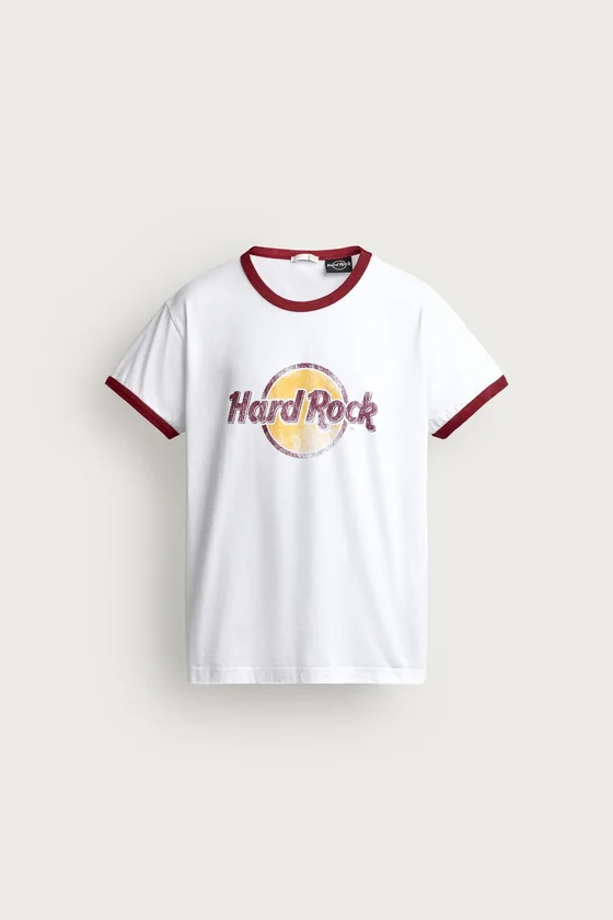 ФУТБОЛКА С КОНТРАСТНЫМ ПРИНТОМ HARD ROCK INTERNATIONAL©