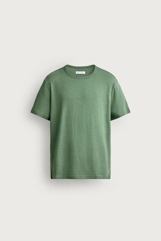 ФУТБОЛКА RELAXED FIT ИЗ ХЛОПКА И ЛЬНА