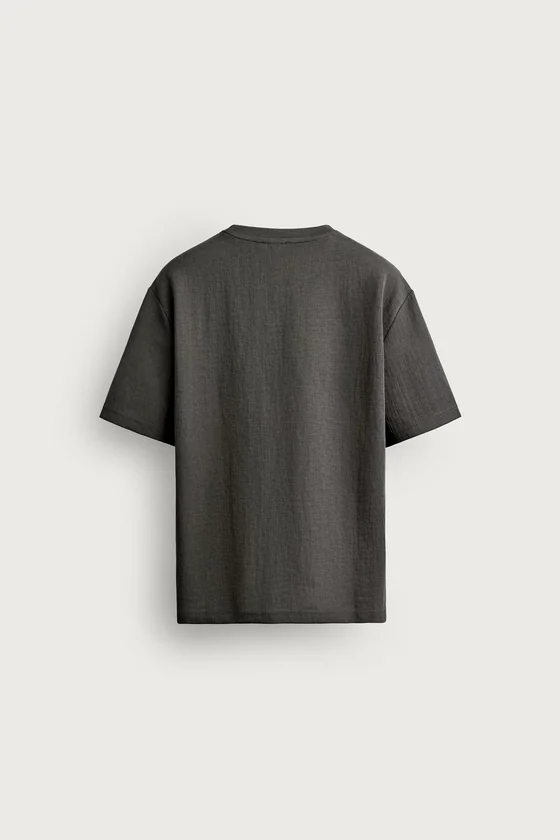 ФУТБОЛКА RELAXED FIT ИЗ РЕЛЬЕФНОЙ ТКАНИ
