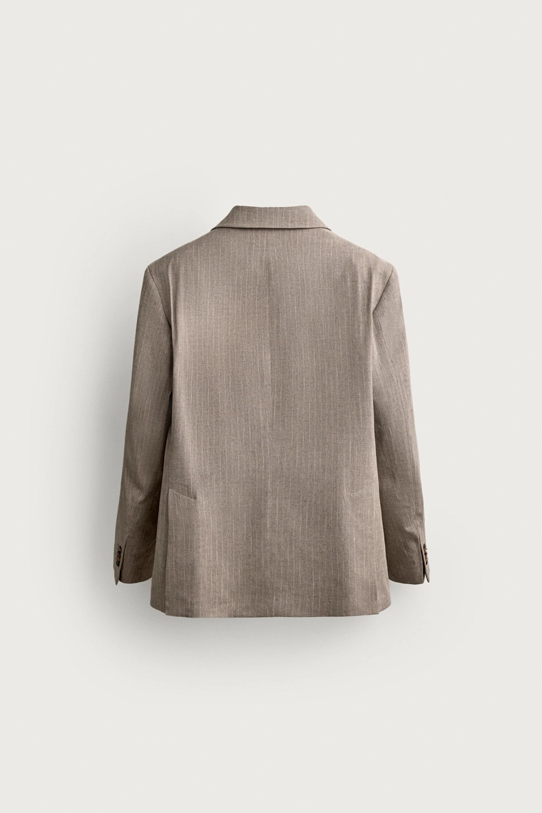 Пиджак regular fit в тонкую полоску